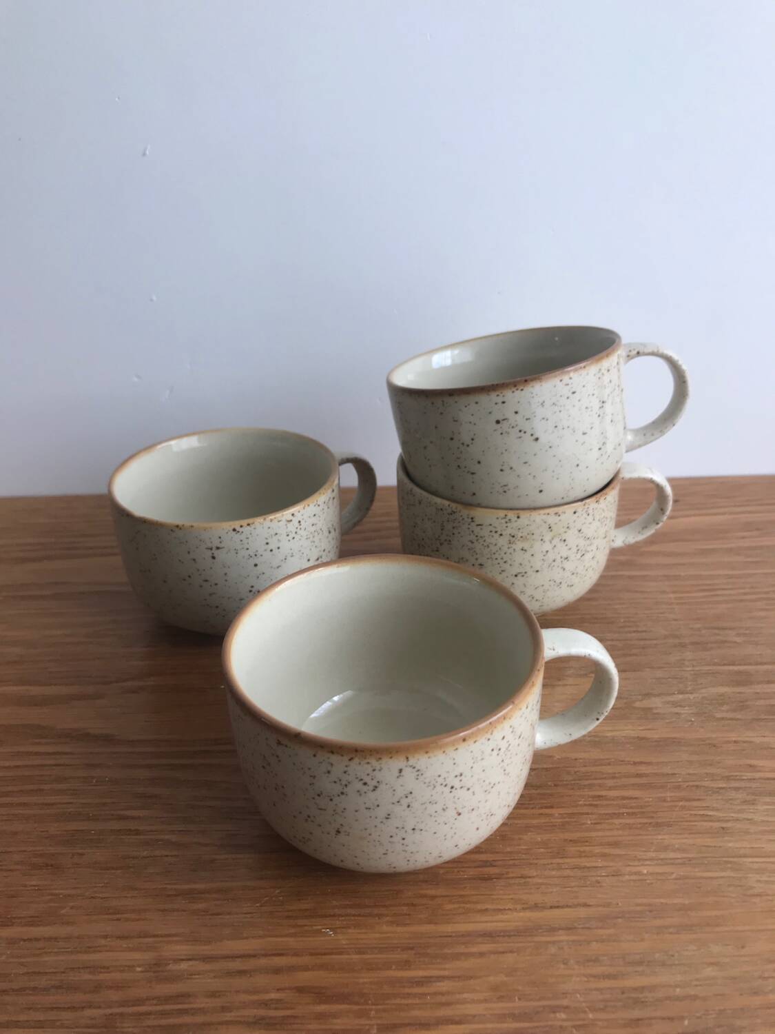 Set of 4 vintage stoneware mugs