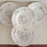 4 plates in Lunéville earthenware