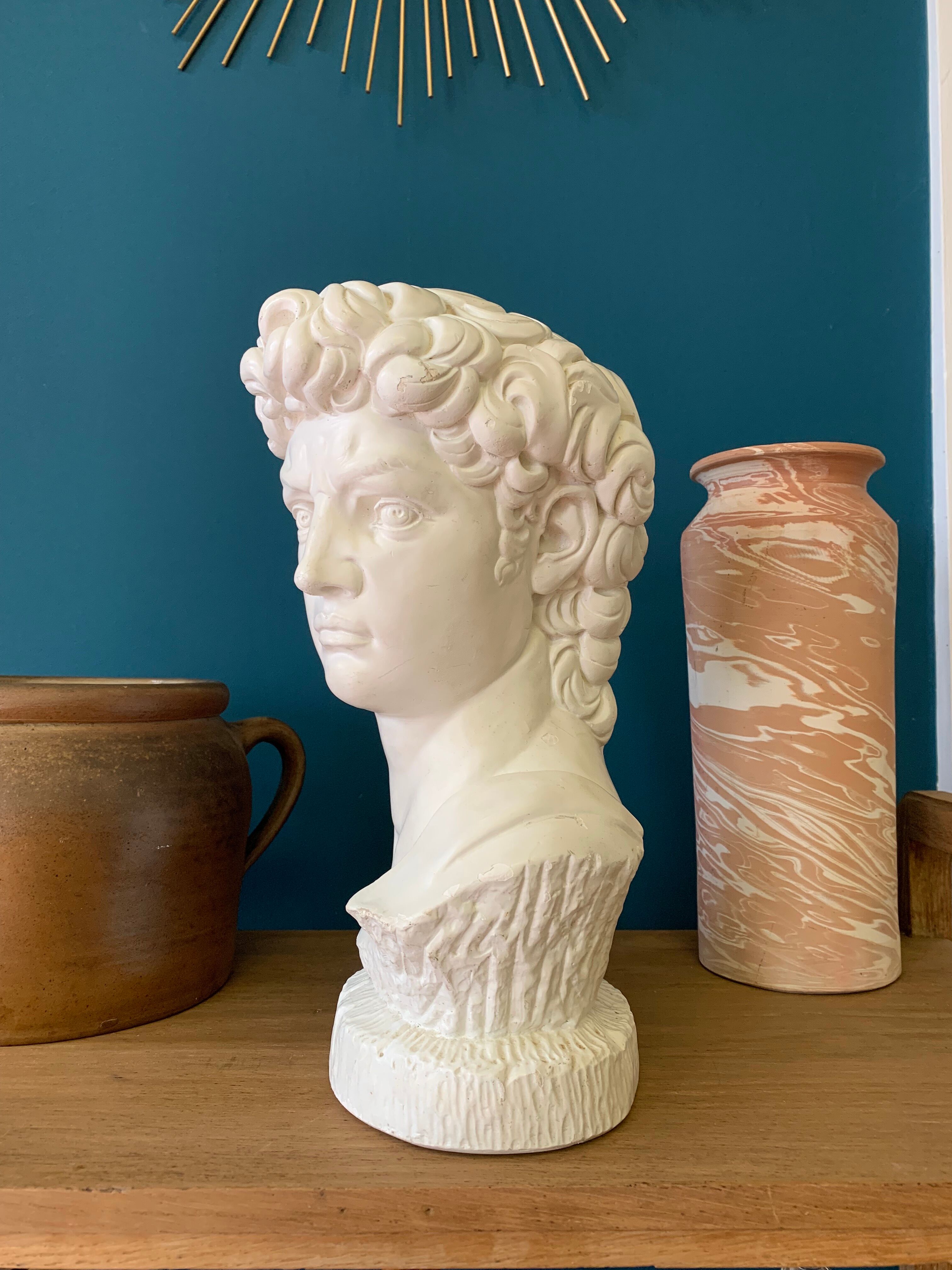 Plaster head of David bust