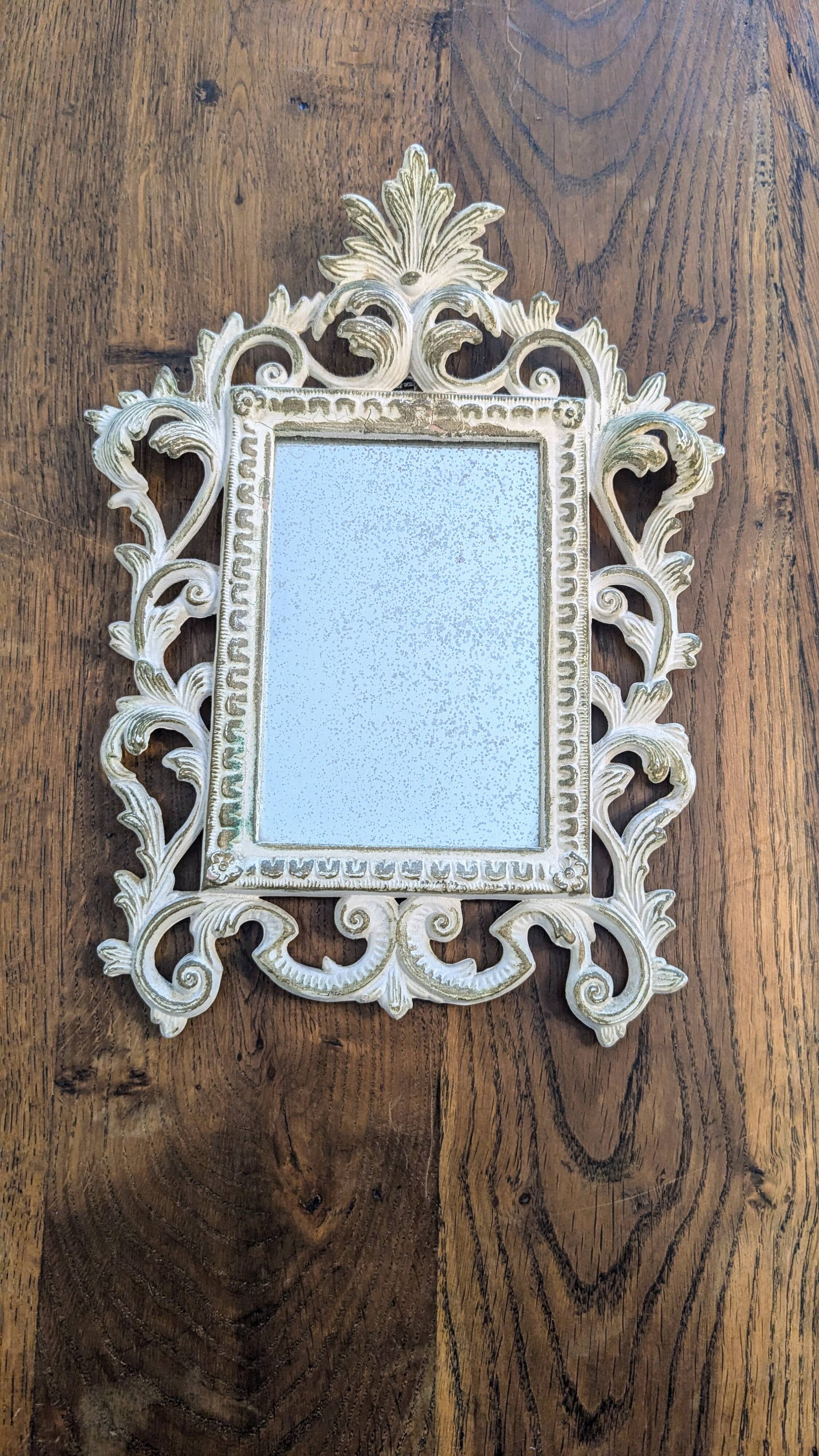 Roberta Wood Baroque Mirror Cimena Torino Italy 29x21 cm