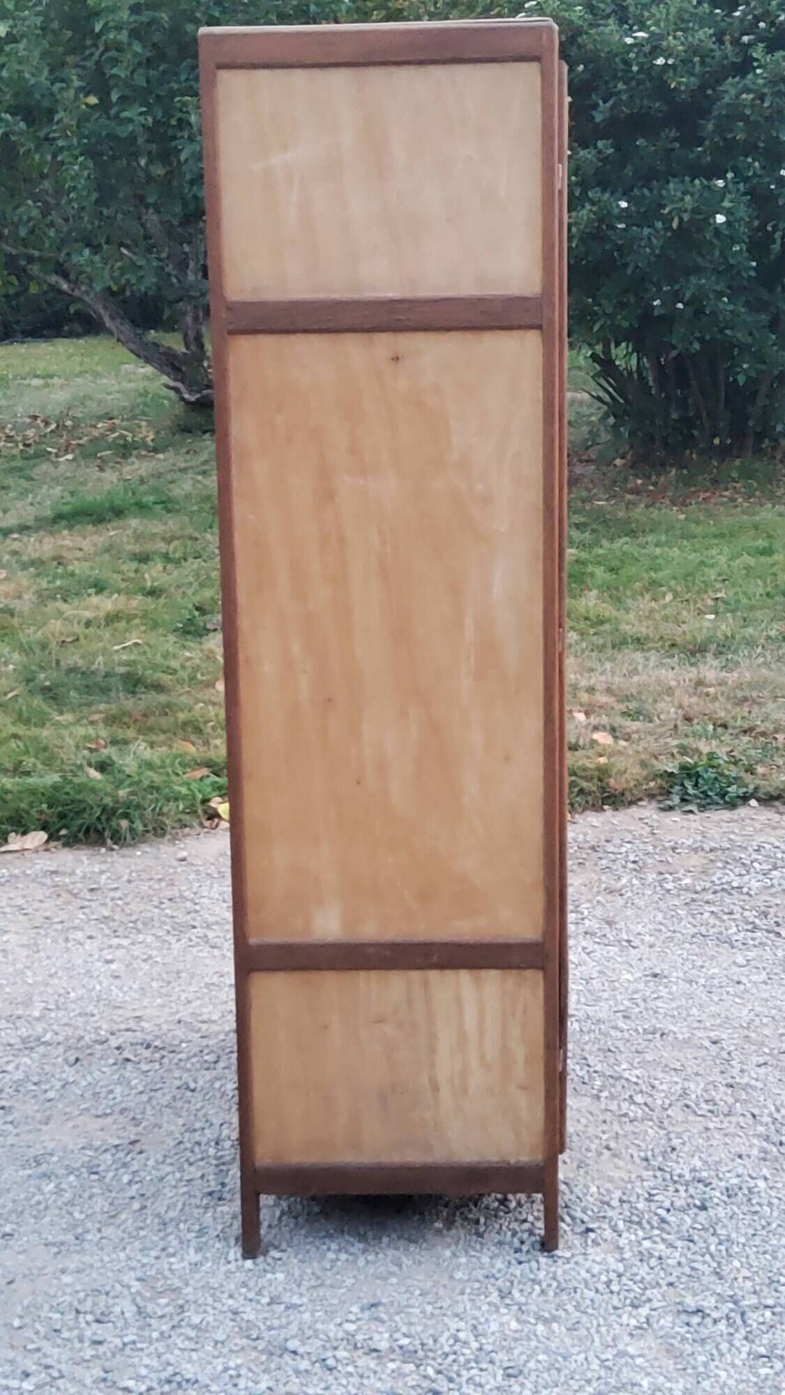 Parisian 2-door wardrobe in oak and poplar from the 1950s