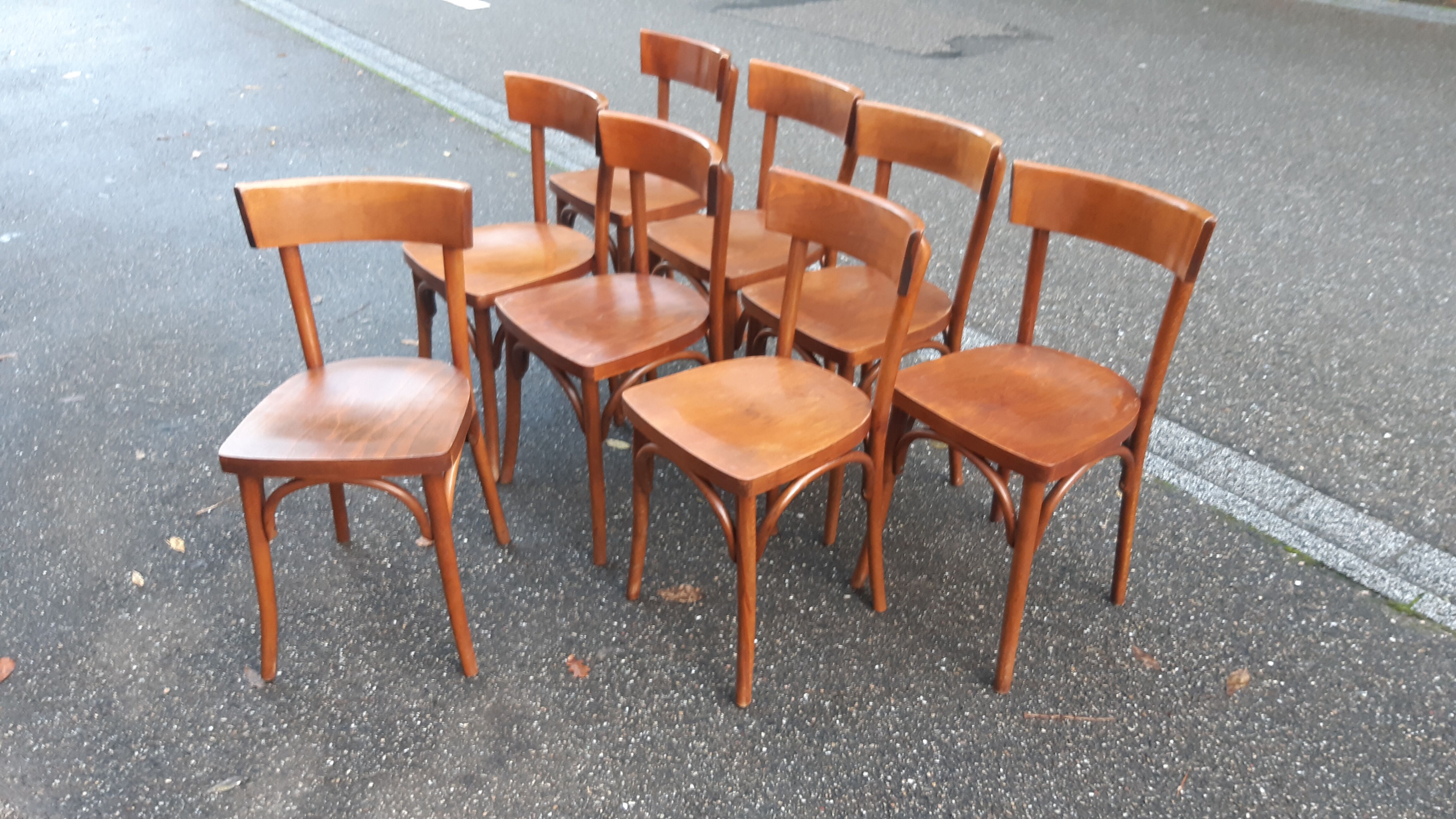 Bistro chairs 50s, set of 8