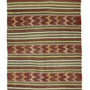 Grand Turkish Kilim Yoruk Vintage 150x300 cm Geometric Stripes