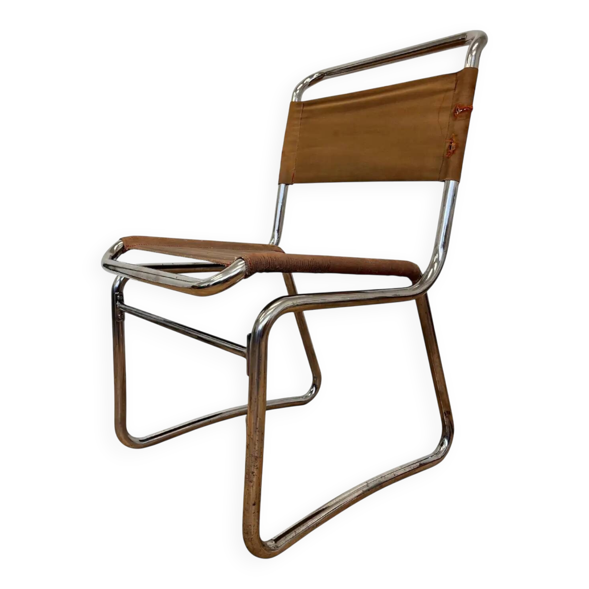 Karel Ort chrome Bauhaus chair by Hynek Gottwald - 1930 (Eisengarn)