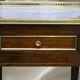 Pair of Louis XVI Style Nightstands with White Carrara Marble