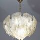 Amazing Large Murano Glass Gold Leaves Chandelier
