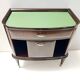 Ebonized Walnut and Beech Nightstands, Tomaso Buzzi Style, 1950s