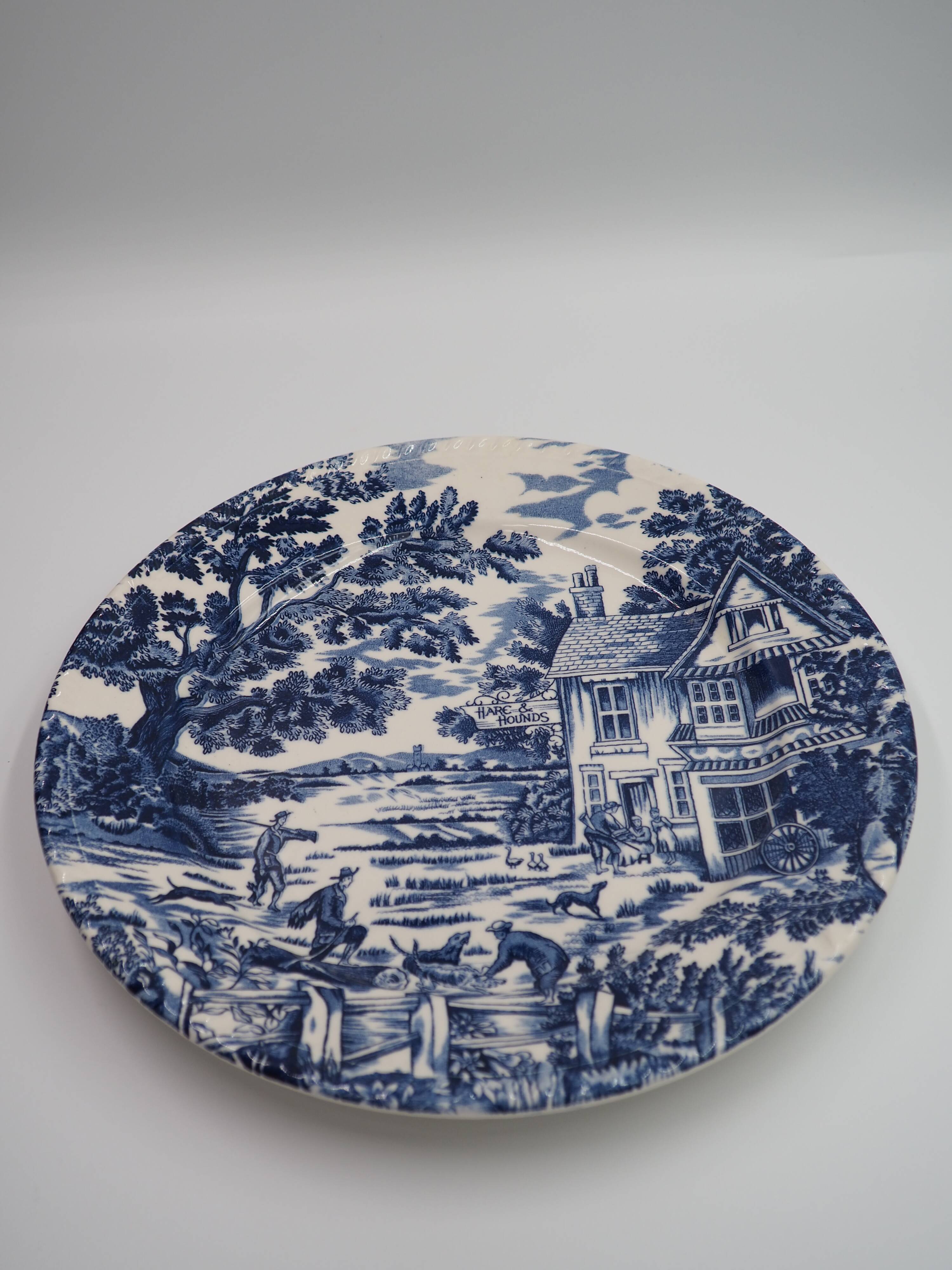Grande assiette bleu style anglais