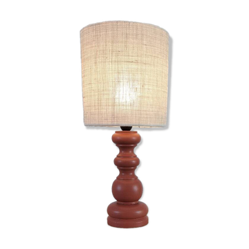 Vintage terracotta wooden lamp