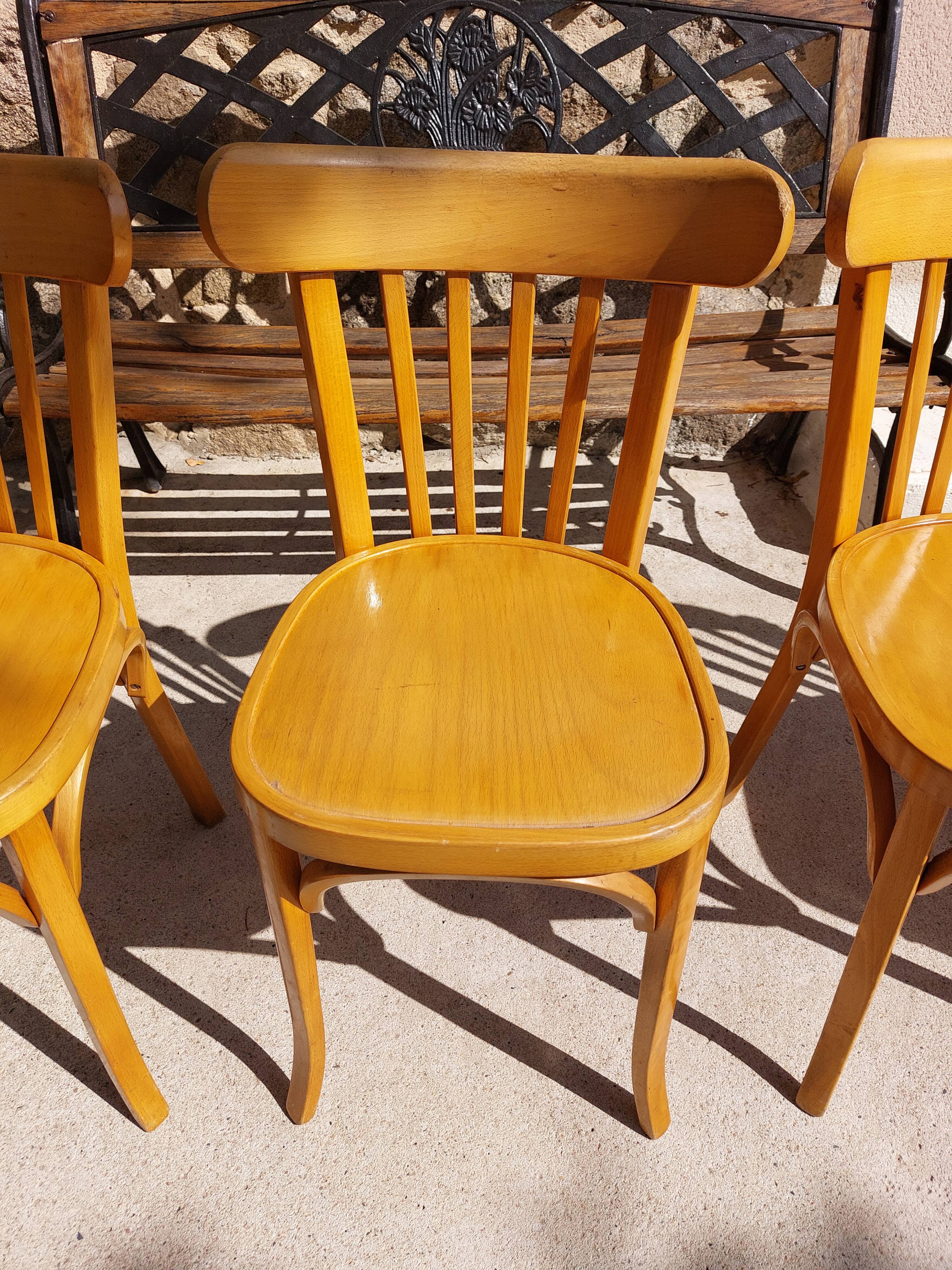4 vintage Baumann bistro chairs