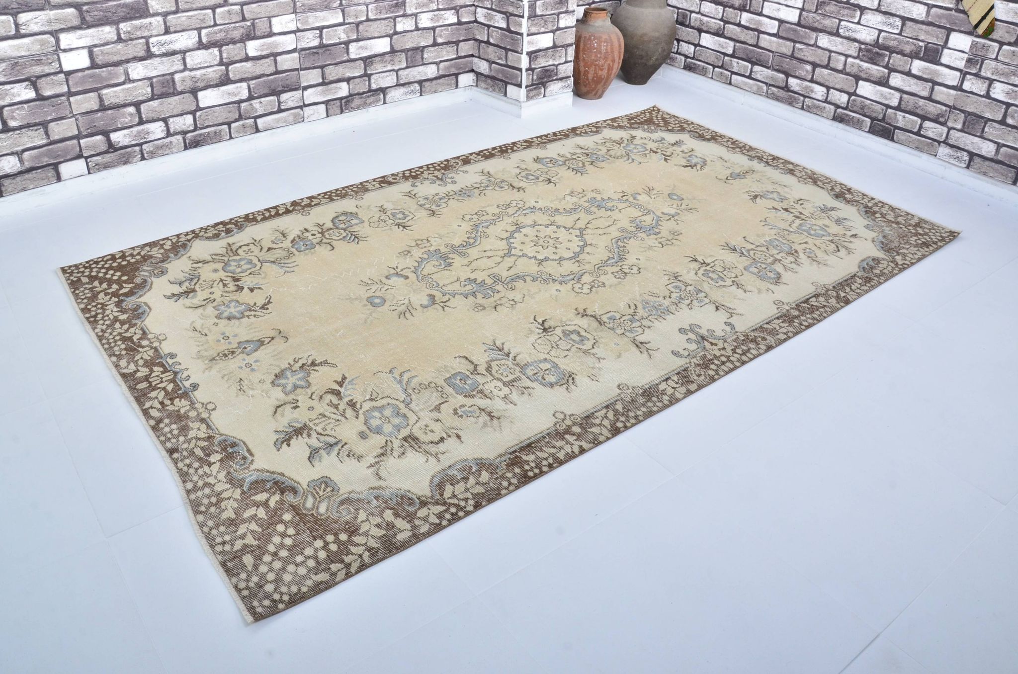 Oushak Turkish Vintage Rug sku 3266