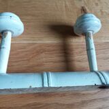 Coat rack three wooden hooks turned bamboo way