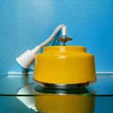 Lampe de cuisine rétractable en métal jaune moderne du milieu du siècle