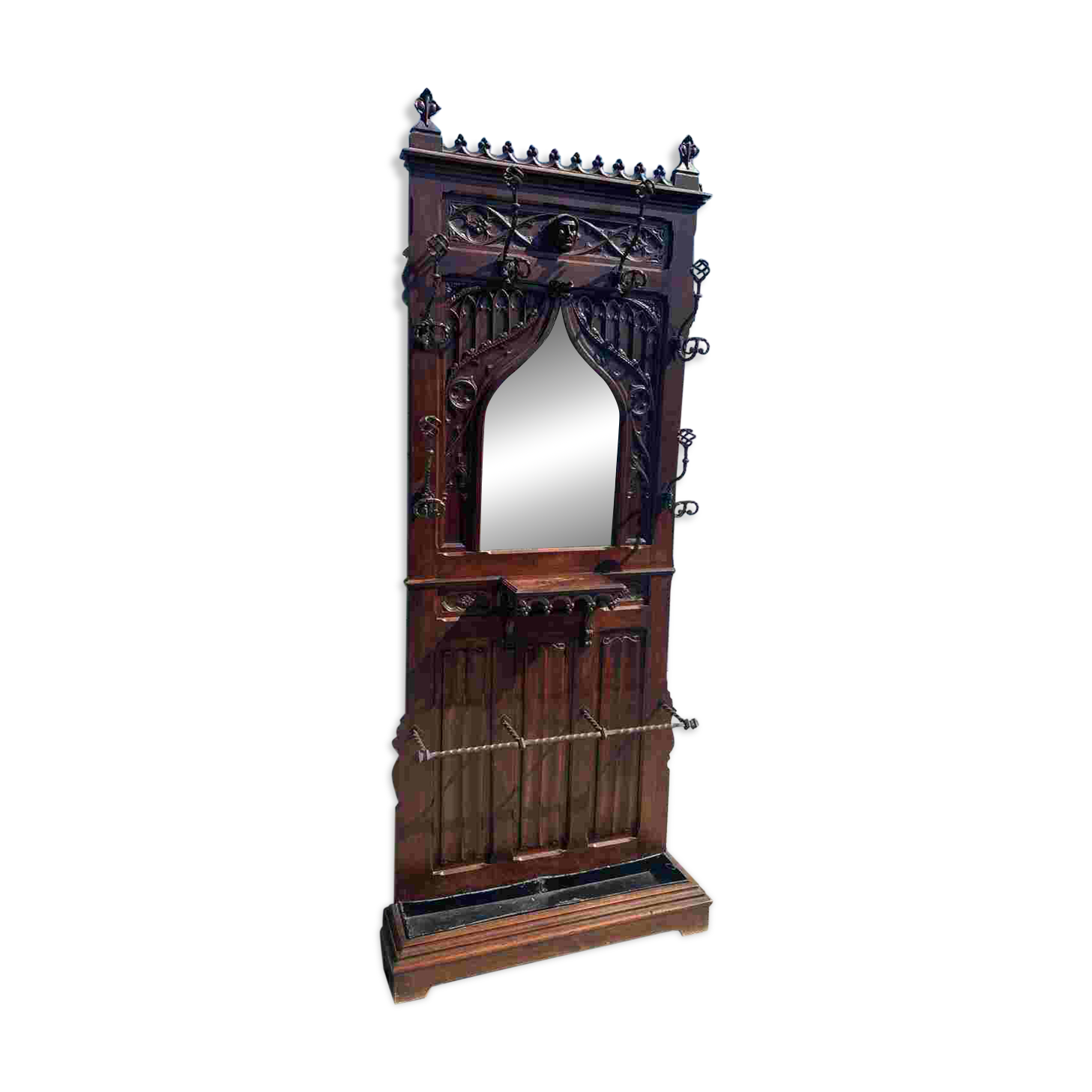 Beautiful neo-Gothic coat rack