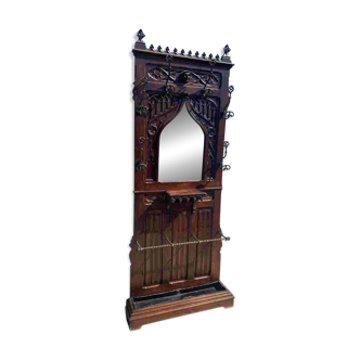 Very beautiful neo-Gothic coat rack