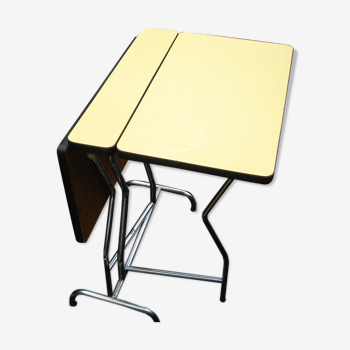 Vintage folding yellow formica table