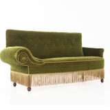 Antique sofa-bed in green colour
