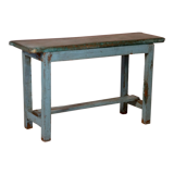 Former Burmese teak bench original blue patina