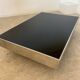 Old glass and chrome coffee table Italian design from the 70s vintage