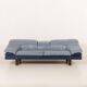 Vintage Poltrona Frau Space Age leather sofa, Italy 1980s