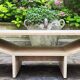 Travertine coffee table - 70s - brutalist and minimalist - Italy