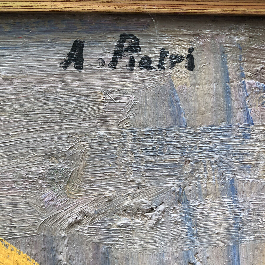 Old still life painting by A.Pietri