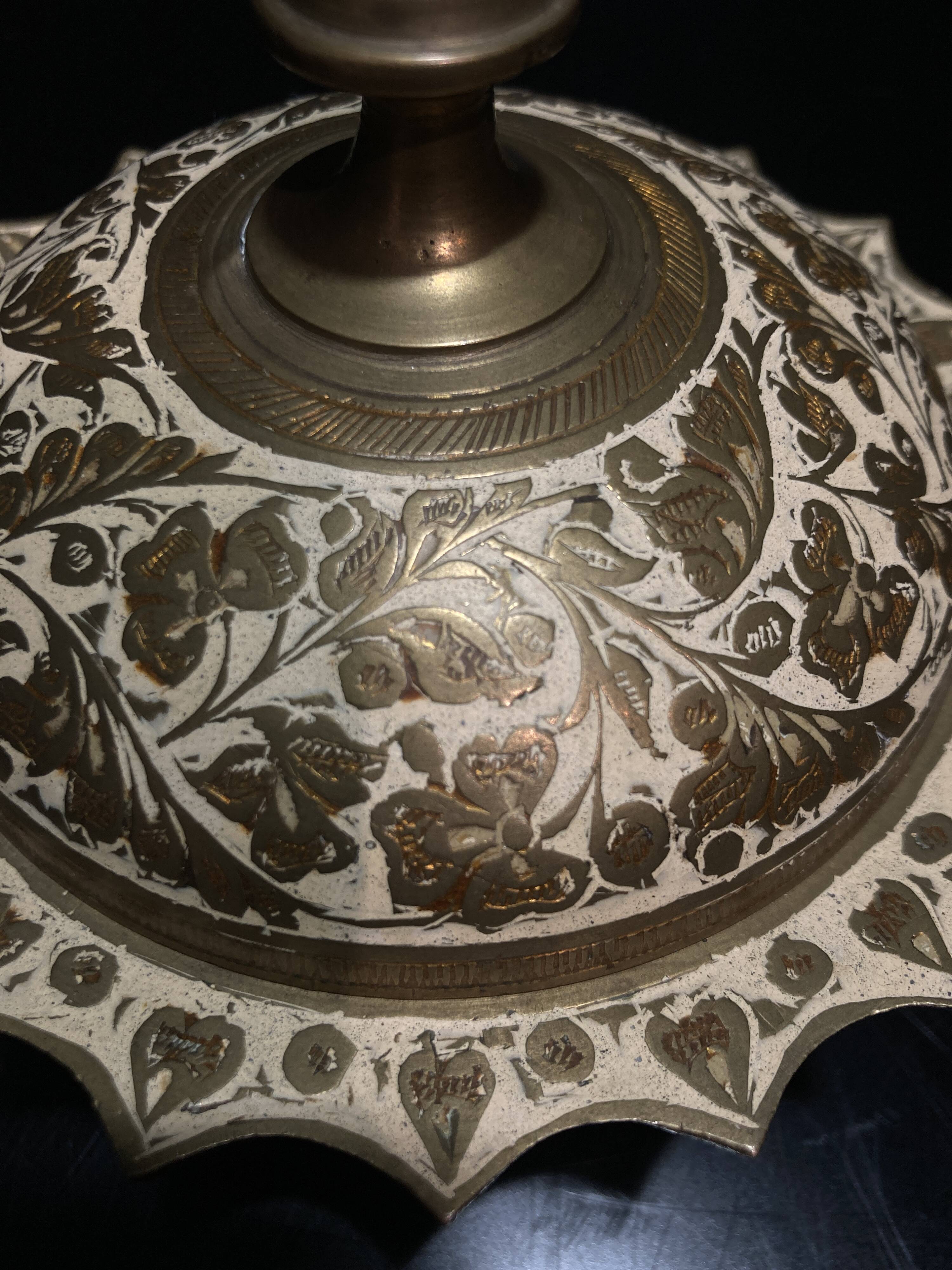 Metal lidded pot made in India