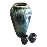 Jarres grande taille Bleu indigo céramique vernie compagnie des Indes