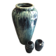 Large indigo blue glazed ceramic jars from the East India Company.