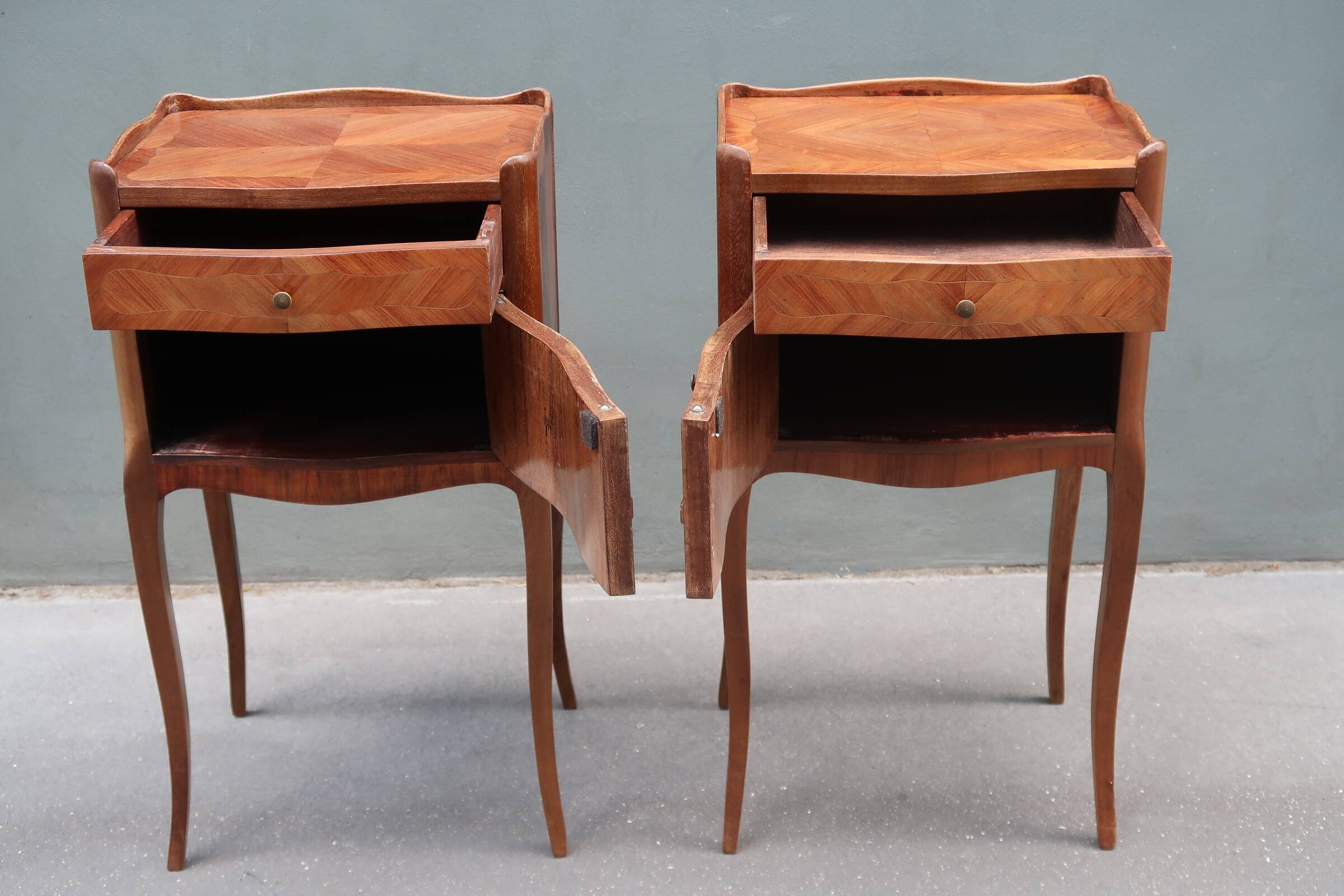 Pair of Louis XV style bedside tables