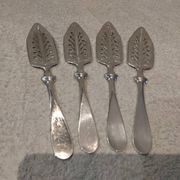 4 silver-plated absinthe spoons by Christofle, 17.5cm