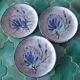Three dessert plates signed Le Brescon Vallauris 60's