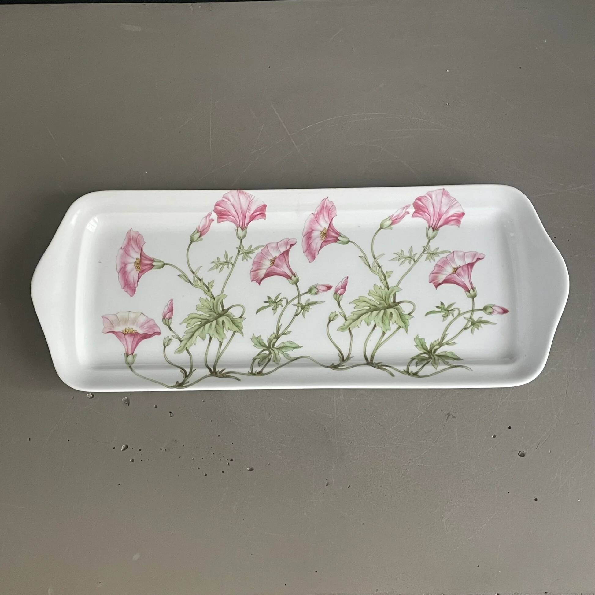 Set of 2 porcelain dishes Pillivuyt Liserons pattern