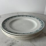Set of 4 flat ironstone plates St Armand Magali