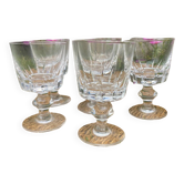 6 verres cristal de Portieux