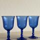 6 verres sur pieds , vintage 1980.