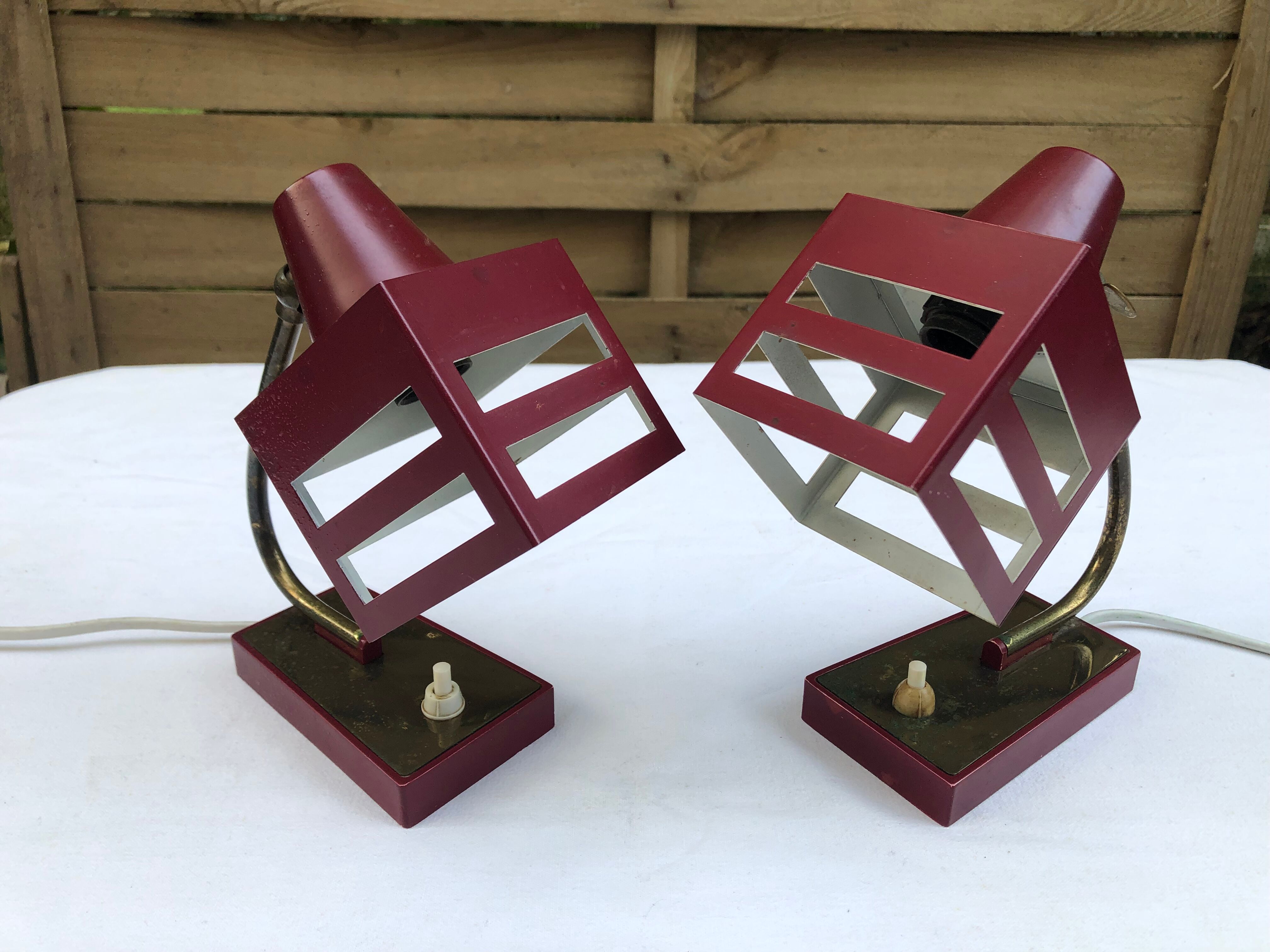 Bordeaux vintage bedside lamps 60s/70s