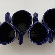 Ceramic orangeade service in ultramarine blue, workshop 59 - Vallauris -