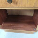 Pair of vintage oak bedside tables