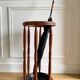 Vintage round wooden umbrella stand