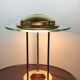 Vintage lamp with glass intensity dimmer and brass Italian design 1980'S
