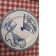 6 Assiettes Gien "Éventails japonais"