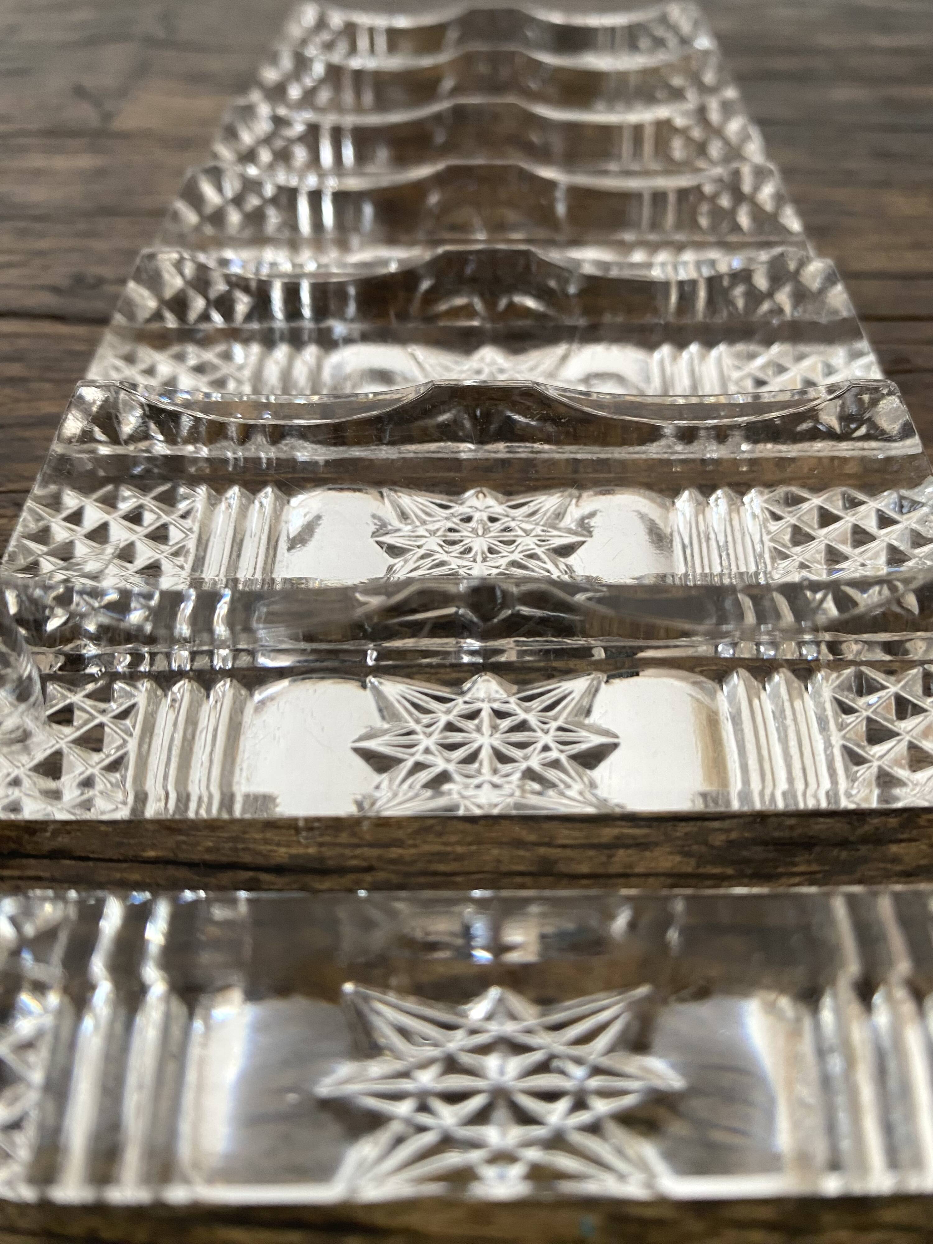 Porte couteaux vintage en verre