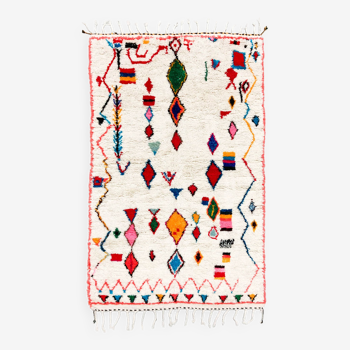 Tapis berbère marocain Azilal à motifs colorés 2,55x1,55m