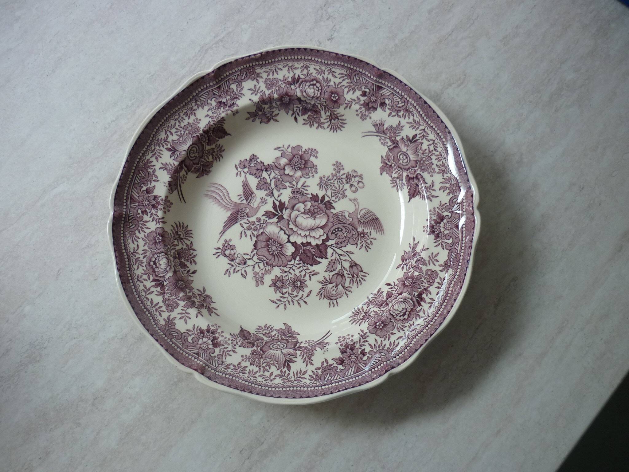 Villeroy & Boch “Fasan” red plate 1960