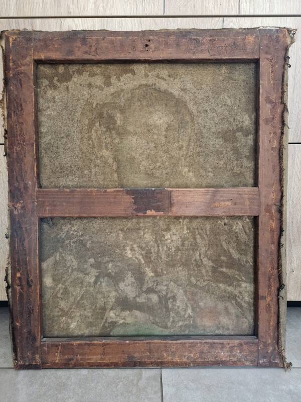 Eugène Scipion d'Harmenon (born in 1825) - Oil on woolen canvas Portrait