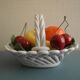 Old ceramic fruit basket vintage ceramic fruit basket barbotine