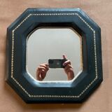 Leather-wrapped mirror 1950
