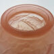 Art deco ball vase in pink glass paste with bird decoration