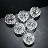 Set of 6 chantilly white wine glasses, cut crystal from saint-louis, h14cm